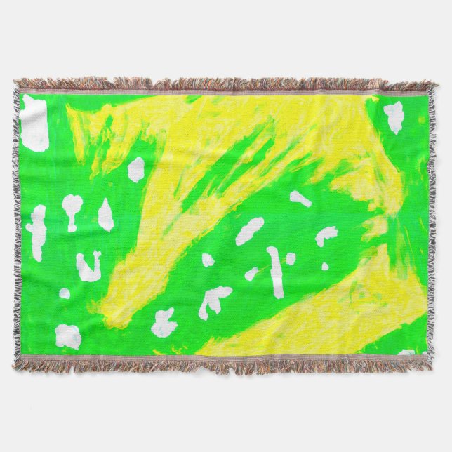 Couverture de jet sentiment heureux (Devant)