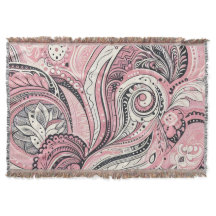 Couverture de jet studio maison Pink Paisley