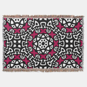 Couverture de jet tissée par bruit rose blanc noi