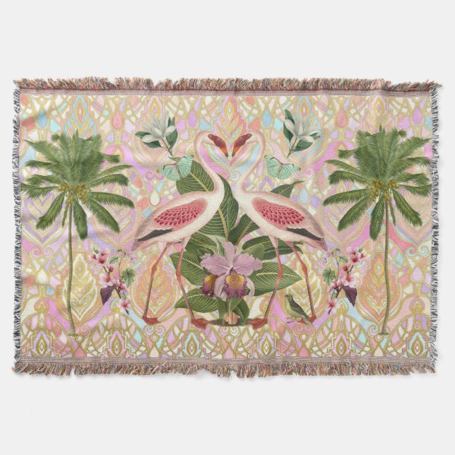 Couverture de jet tissée par conception vintage (Devant)