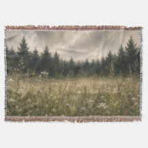 Couverture de jet vintage de prairie de ferme