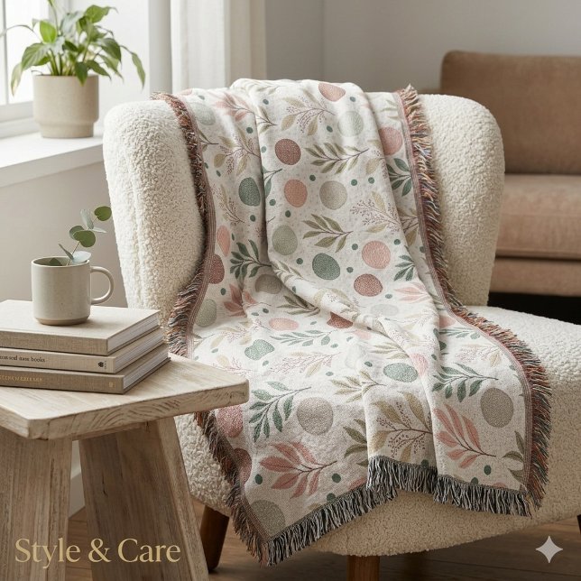 Couverture de jeté confortable avec motif classiqu (Cozy Throw Blanket with Classic Polka Dot Pattern)