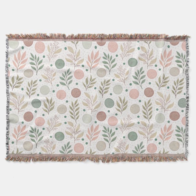 Couverture de jeté confortable avec motif classiqu (Devant)