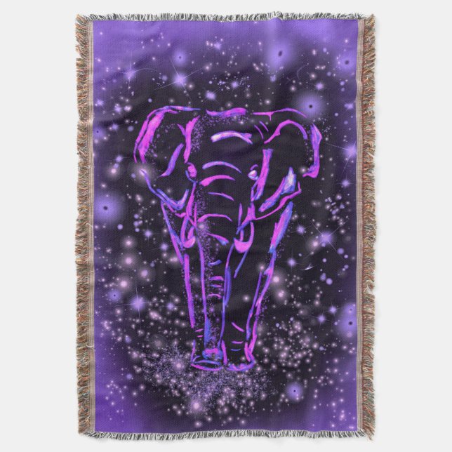 Couverture de jeton d'éléphant violet (devant Vertical)