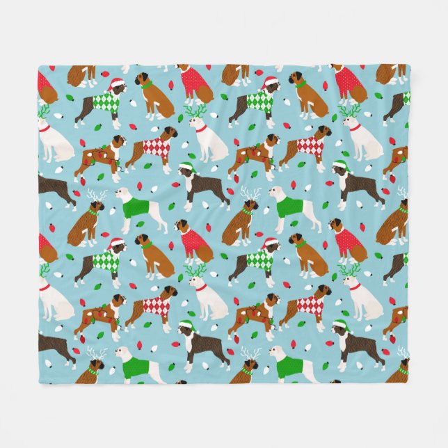Couverture de la flotte de chien de boîte de Noël (Devant (Horizontal))