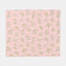 Couverture de la flotte d'hiver rose Mistletoe