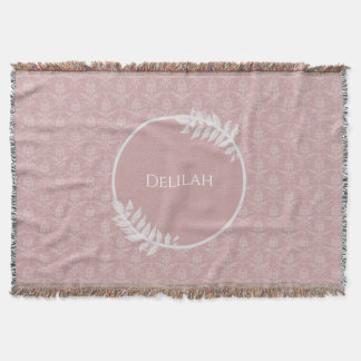 Couverture de lancer personnalisée rose élégant Da