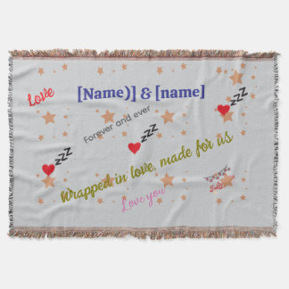 Couverture de lancer romantique personnalisée - En