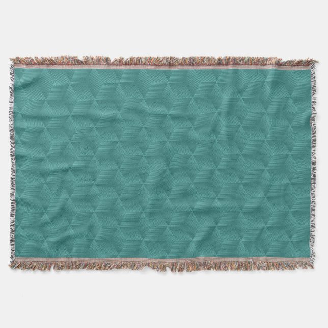 Couverture de lancer sarcelle avec un motif de cub (Devant)