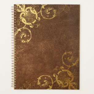 Couverture de livre doré antique dorée