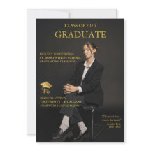 Couverture de magazine Invitation de remise de dip