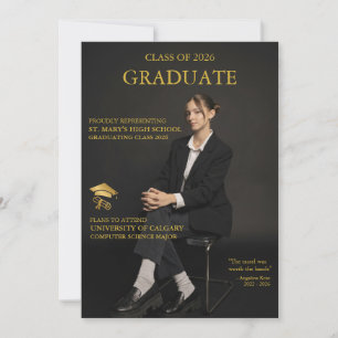 Couverture de magazine Invitation de remise de dip