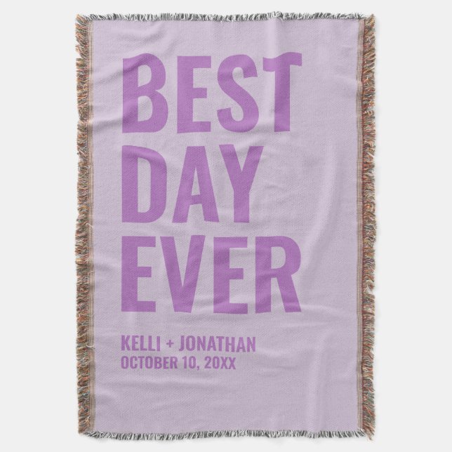 Couverture de mariage personnalisée Meilleur jour  (devant Vertical)