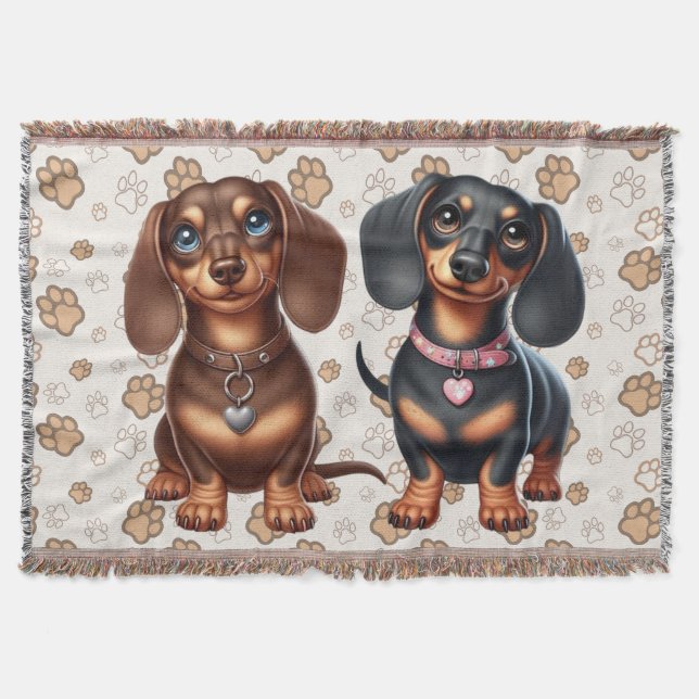 Couverture De mignons amis dachshund (Devant)