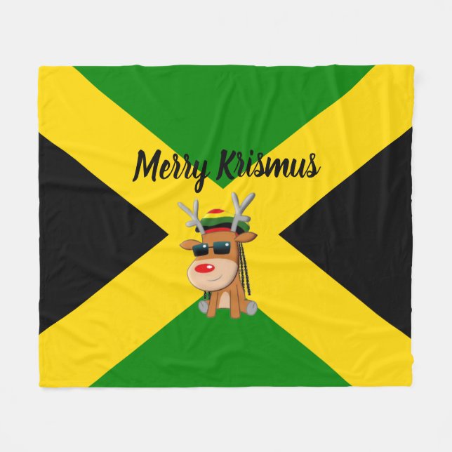 Couverture de Noël des rennes jamaïcains (Devant (Horizontal))