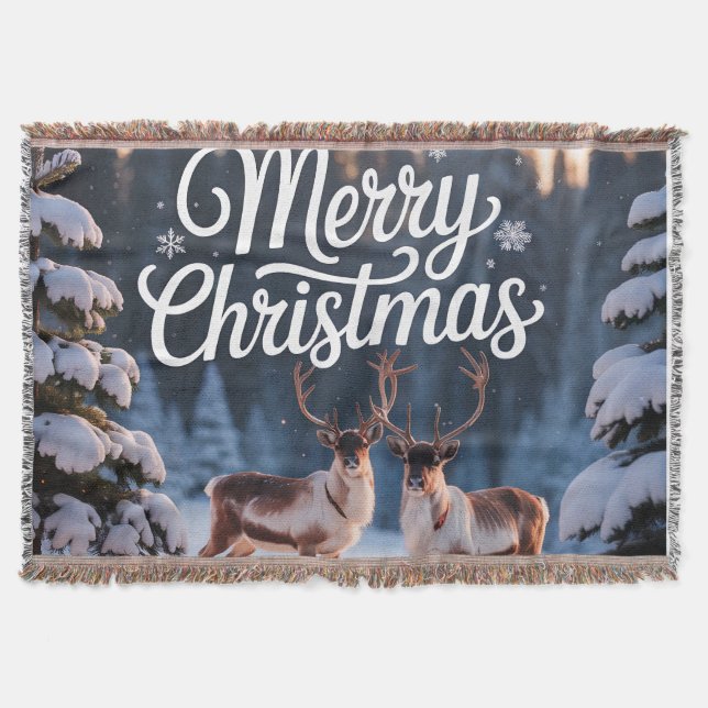 Couverture de Noël personnalisée  Jeté sur mesure (Devant)