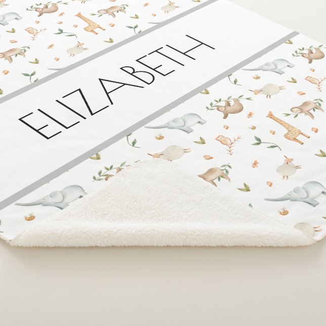 Couverture de nom de bébé pour les animaux de forê (3/4)