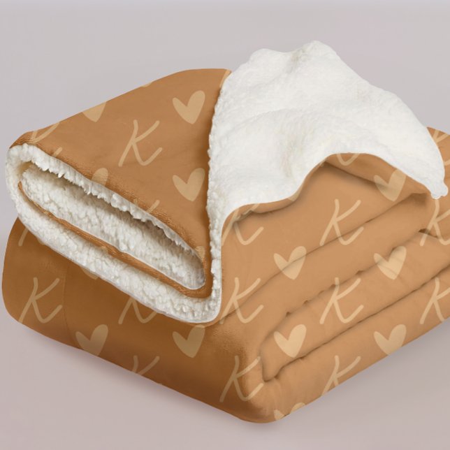 Couverture de nom personnalisé, cadeau pour enfant (minimalist cozy orange blanket for women, bridesmaids, winter season, mom, grandma or daughter gift )