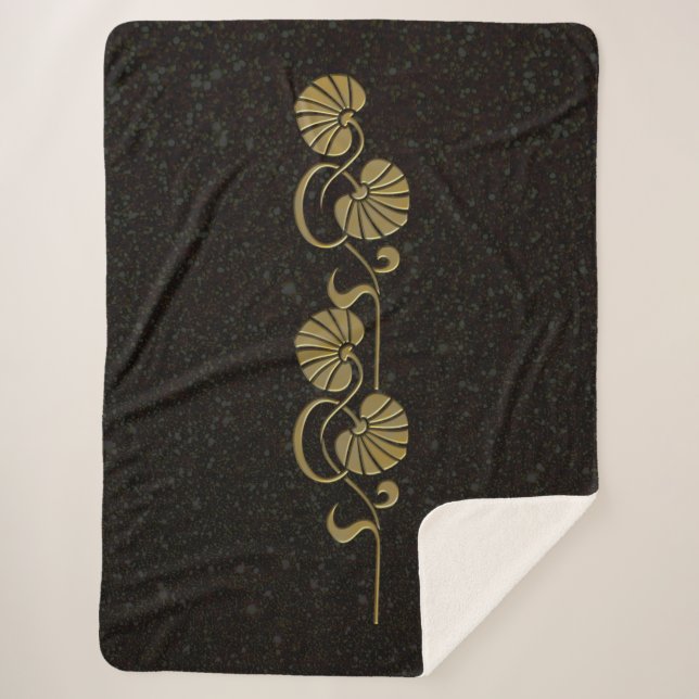 couverture de palmier sherpa "or" (Devant)