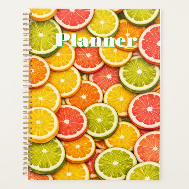 Couverture de planificateur de fruits d'agrumes (Devant)