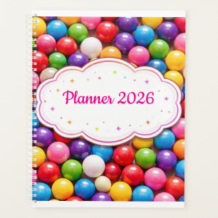 Couverture de planner à boule de gomme colorée