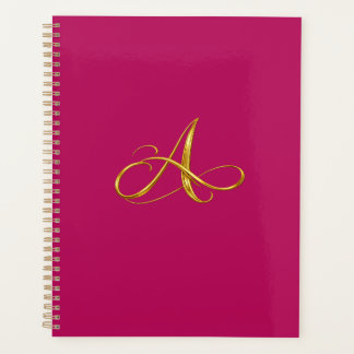 Couverture de Planners 'A' Élégante en Cursive