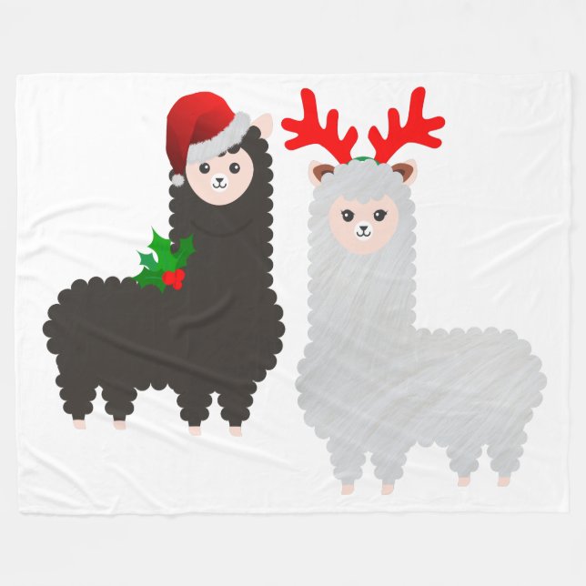 couverture de rennes de noël alpacas (Devant (Horizontal))