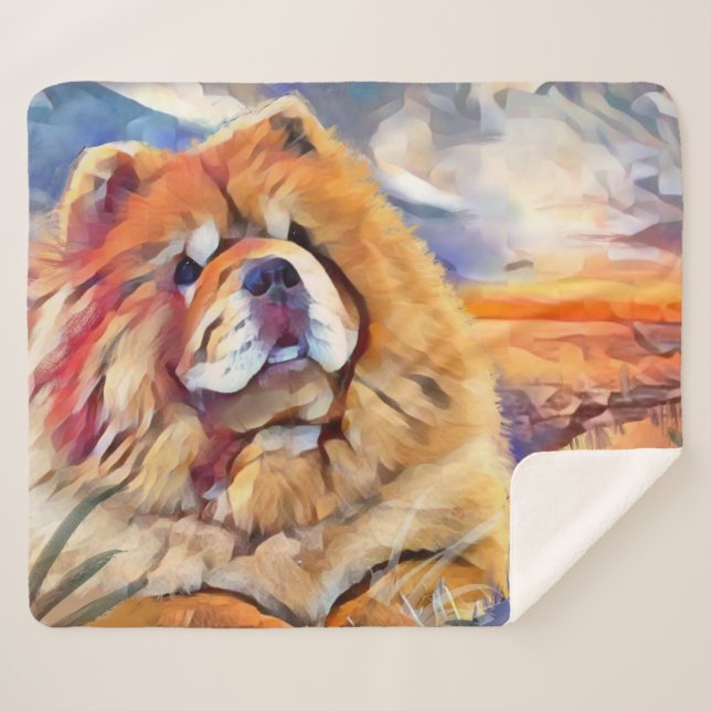 couverture de sherpa de chow de goden GIRL (Devant (Horizontal))