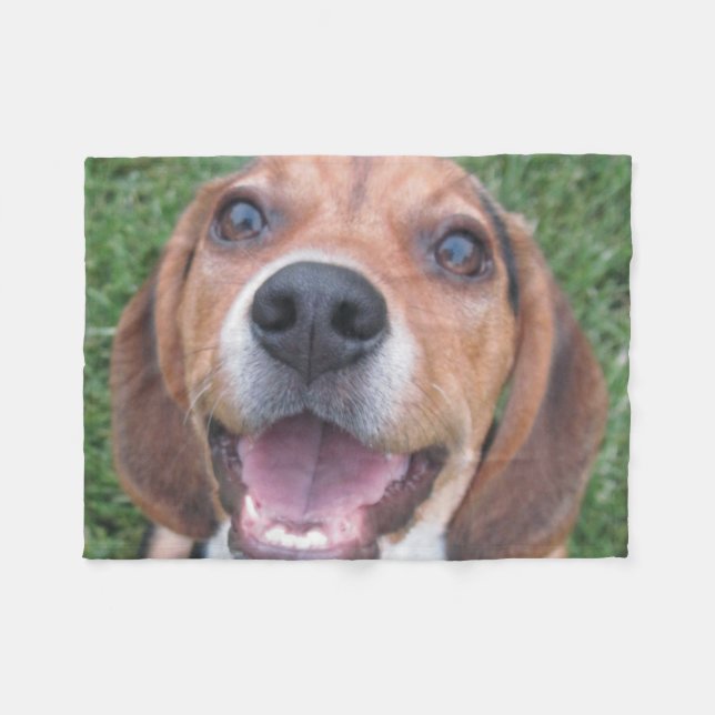 Couverture de sourire d'ouatine de beagle heureux (Devant (Horizontal))