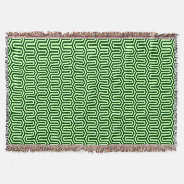 Couverture Déco motif égyptien - vert pin (Devant)