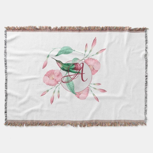 Couverture DÉCOR Floral Monogramme Monnaie rose (Devant)