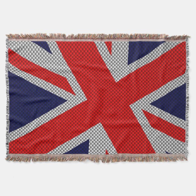 Couverture Décor Union Jack en fibre de carbone (Devant)
