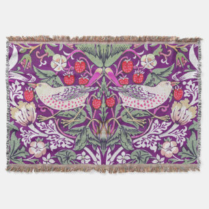 Couverture Décor violet William Morris fraise Thief