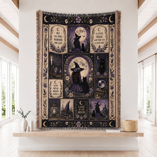 Couverture Décoration de Halloween en patchwork de sorcière (Créateur téléchargé)