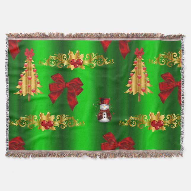 Couverture Décorations De Noël Sur Vert (Devant)