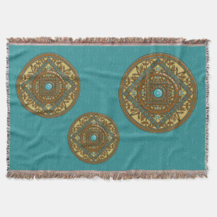 Couverture décorative Mandala Poissons