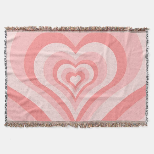 Couverture Dégradé de cœurs roses – Amour de fille mignon (Devant)