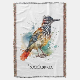 Couverture Desert Spirit, Roadrunner en Aquarelle, coutume