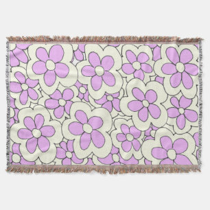 Couverture Design à la main rose et crème
