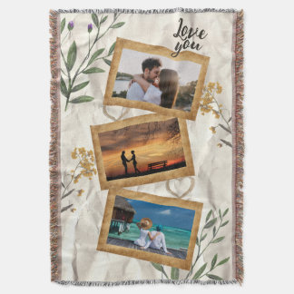 Couverture Design de feuille pressée vintage avec trio de pho