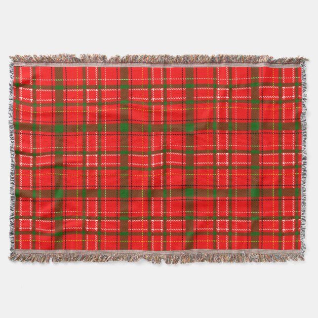 Couverture Design de Motif de Noël Tartan rouge (Devant)