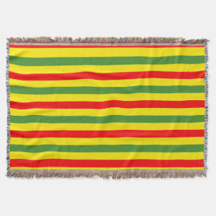 Couverture Design de rayures rouges jaunes vertes