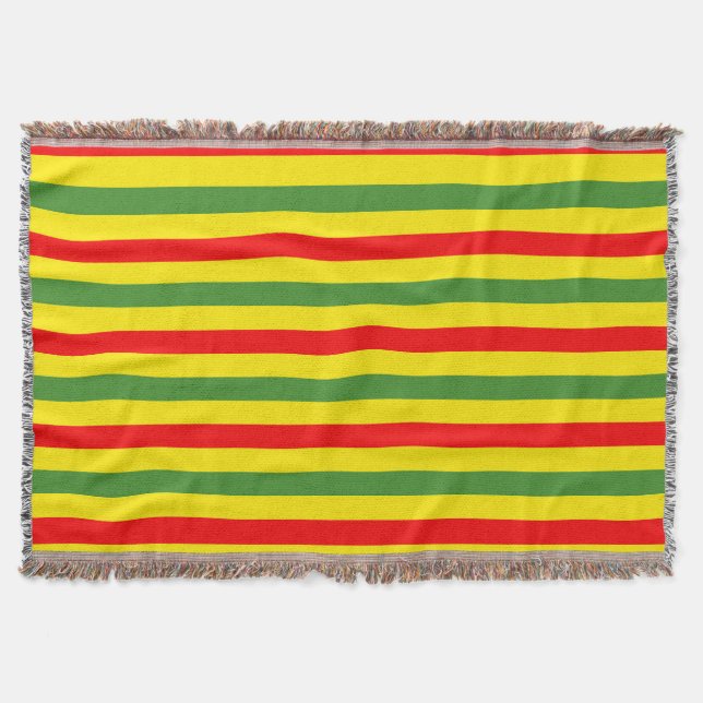 Couverture Design de rayures rouges jaunes vertes (Devant)