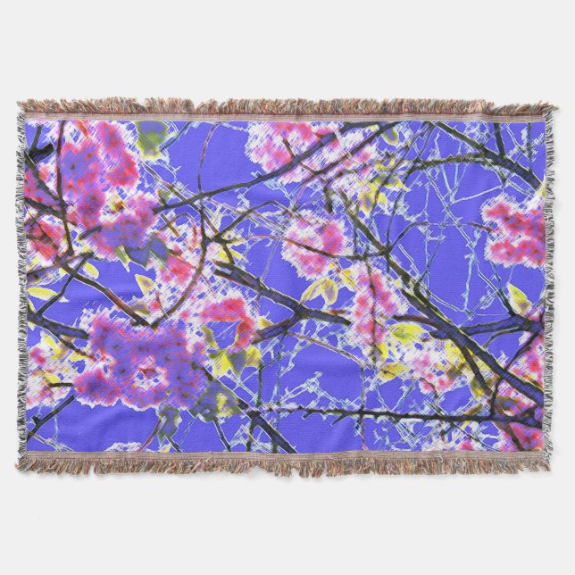 Couverture Design floral abstrait rose bleu (Devant)