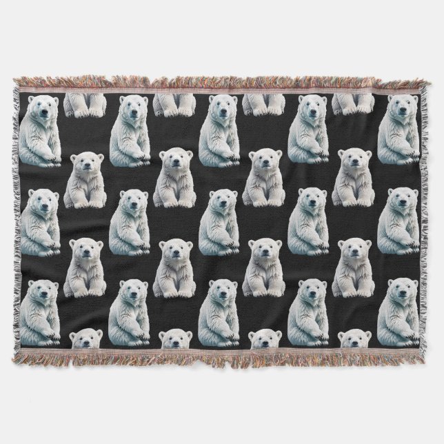 Couverture Design Motif animal de l'ours polaire (Devant)