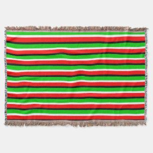 Couverture Design Motif Red Green Stripes