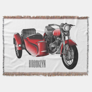 Couverture dessin animé de la moto Sidecar