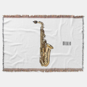 Couverture dessin animé saxophone