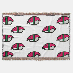 Couverture Dessin Kawaii Sushi, riz aux poissons et algues