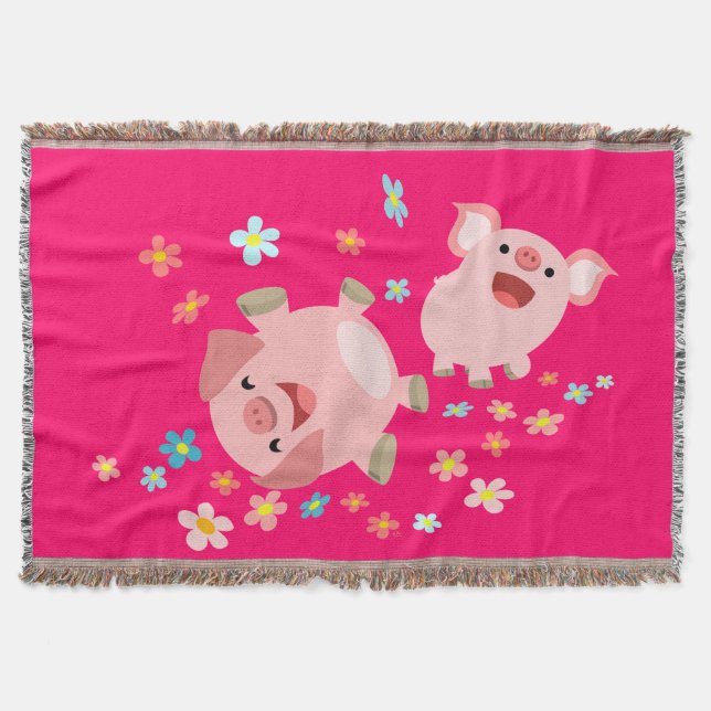 Couverture Deux mignons cochons de caricature dans la couvert (Devant)